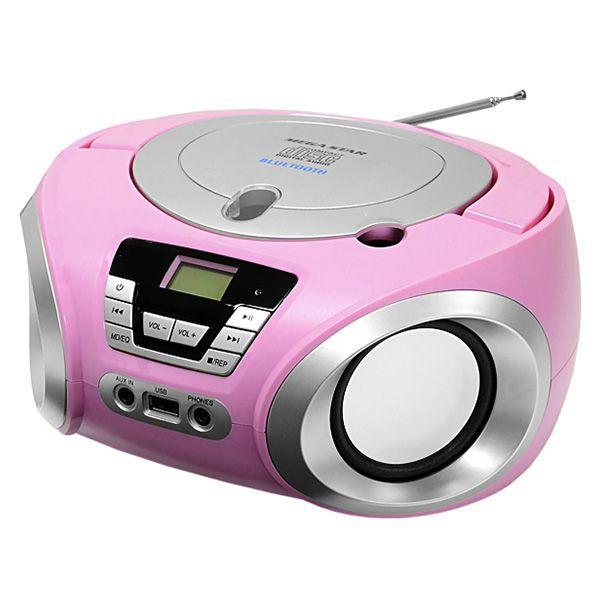Micro System Mega Star MP1842BT USB Bivolt - Rosa/Cinza - Mini